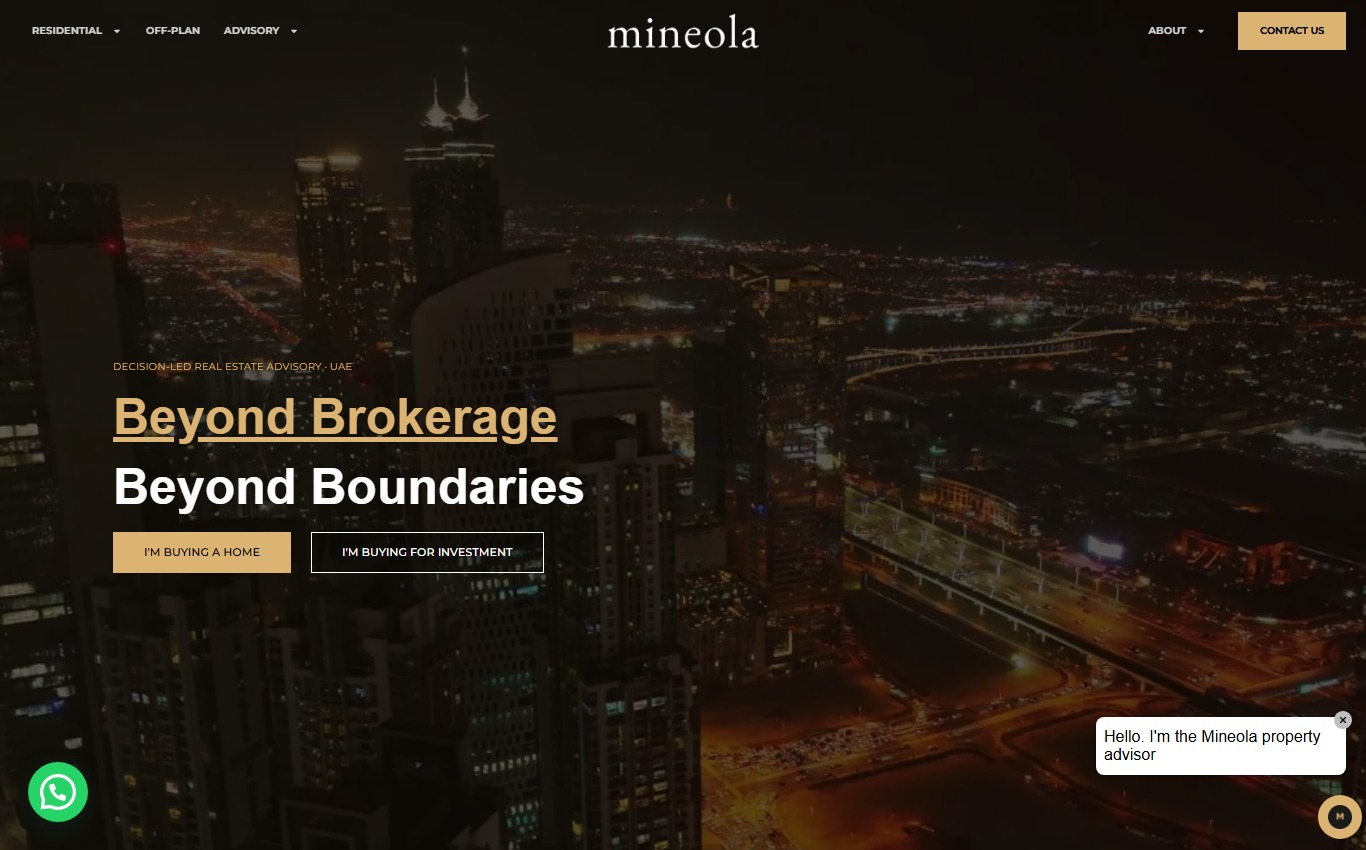 Mineola Real Estate — UAE Luxury Property Advisory & Off-Plan Portal